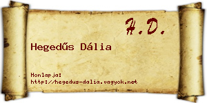 Hegedűs Dália névjegykártya